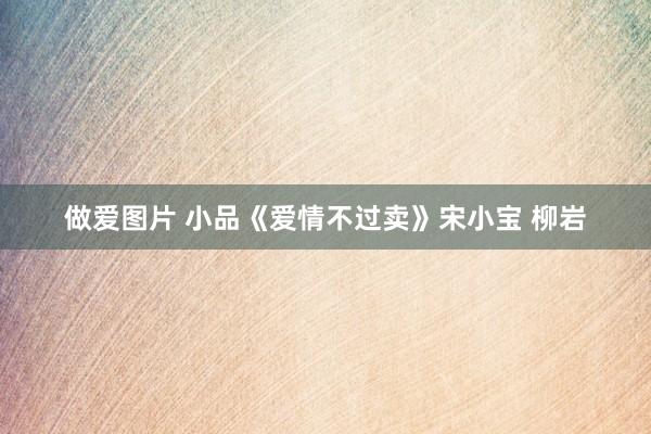 做爱图片 小品《爱情不过卖》宋小宝 柳岩