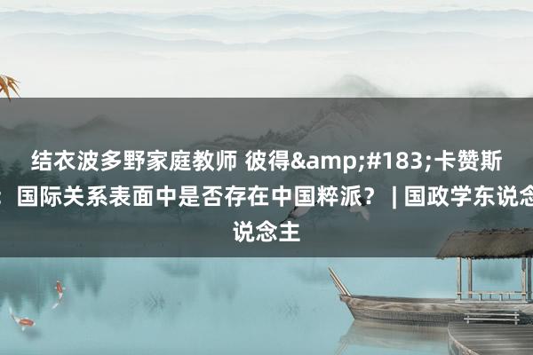 结衣波多野家庭教师 彼得·卡赞斯坦:国际关系表面中是否存在中国粹派? | 国政学东说念主