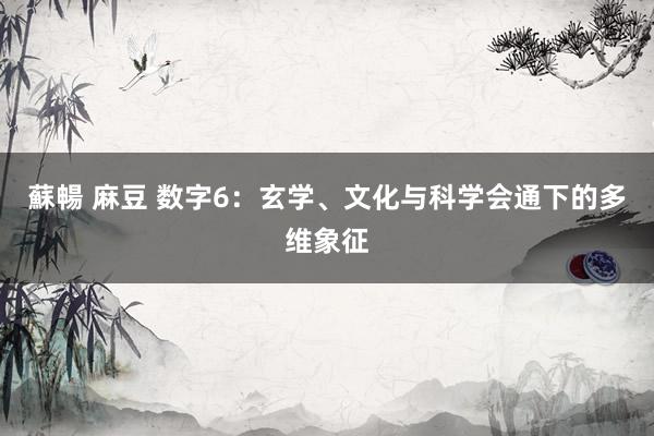 蘇暢 麻豆 数字6：玄学、文化与科学会通下的多维象征