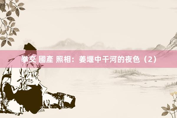 拳交 國產 照相:姜堰中干河的夜色(2)